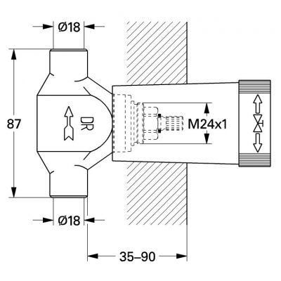 Element podtynkowy baterii 29803000 Grohe