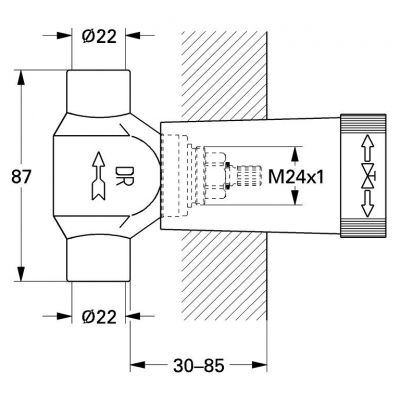Element podtynkowy baterii 29804000 Grohe