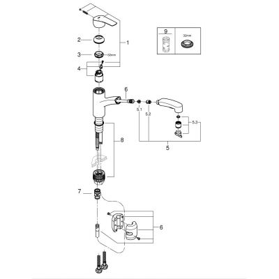 Zestaw Grohe 31639AP0 + Grohe 30531001