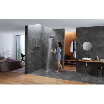 Deszczownica z ramieniem 25x25 cm okrągła chrom 26226000 Hansgrohe Rainfinity