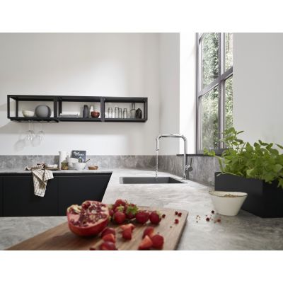 Zlewozmywak granitowy 50x46 cm szary/grafitowy/onyx 43431290 Hansgrohe S 51