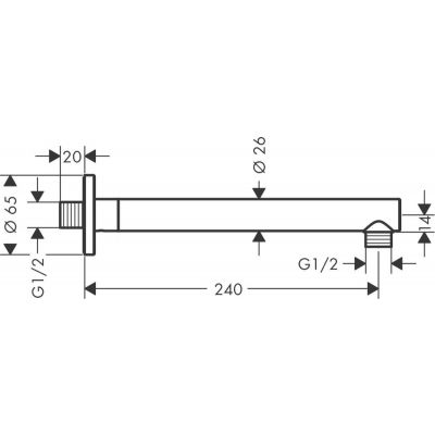 Hansgrohe Vernis Blend 27809670 ramię prysznica