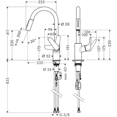 Zestaw Hansgrohe 31815670, 43431170, 43927000
