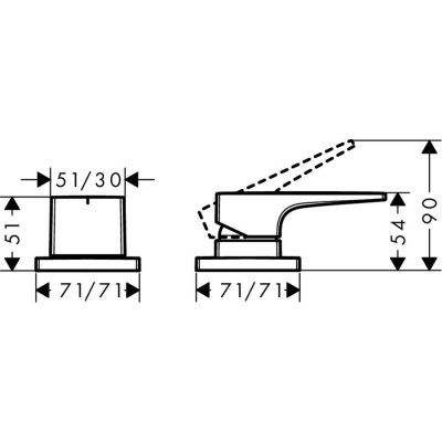 Hansgrohe Metropol 32548000 bateria wannowo-prysznicowa