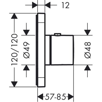 Axor Citterio E 36702000 bateria prysznicowa podtynkowa chrom