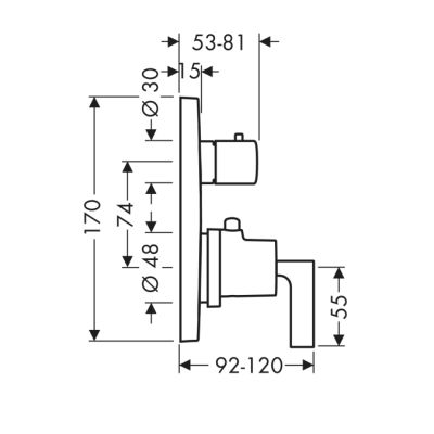 Axor Citterio 39720000 bateria wannowo-prysznicowa podtynkowa