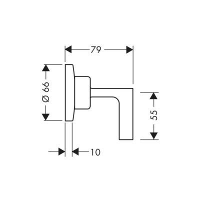 Zawór podtynkowy odcinający 39960000 Axor Citterio