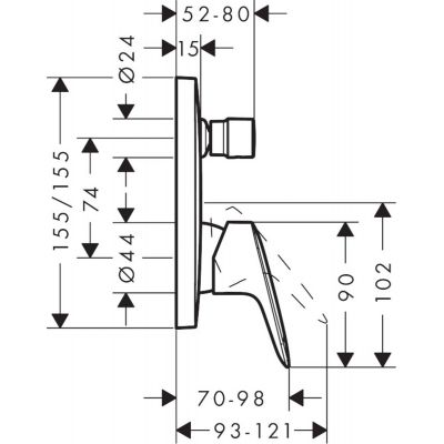 Hansgrohe Logis 71405000 bateria wannowo-prysznicowa podtynkowa