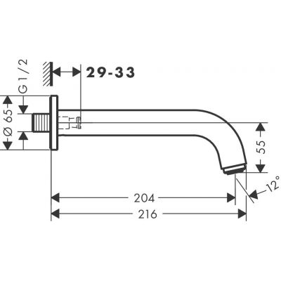 Hansgrohe Vernis Blend 71420670 wylewka do baterii