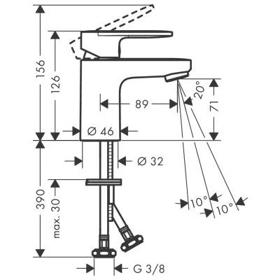 Hansgrohe Vernis Blend 71558000 bateria umywalkowa