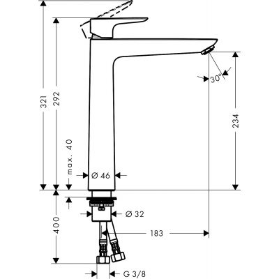 Hansgrohe Talis E 71717000 bateria umywalkowa