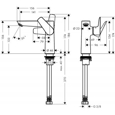 Hansgrohe Talis E 71755000 bateria umywalkowa
