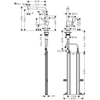 Zestaw Hansgrohe 43432380, 72809800
