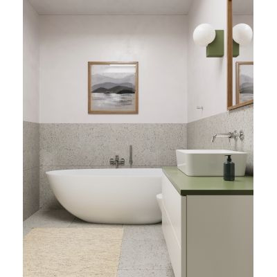 Umywalka 49x37.5 cm prostokątna nablatowa biała HGR20000040 Hagser Ingrid