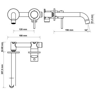 Hagser Lisa HGR30000032 bateria umywalkowa