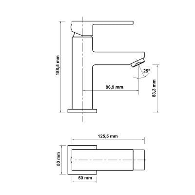 Hagser Ulva HGR13000032 bateria umywalkowa