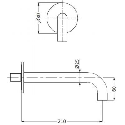 Wylewka do baterii umywalkowej 28142000109 Herzbach Deep iX