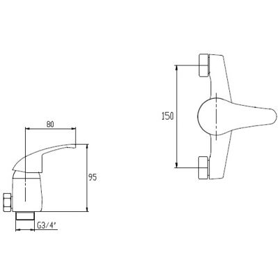 Invena Mitris BN79001 bateria prysznicowa