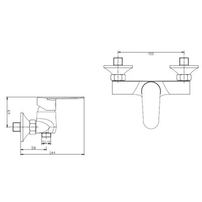 Invena Esla BN94001 bateria prysznicowa