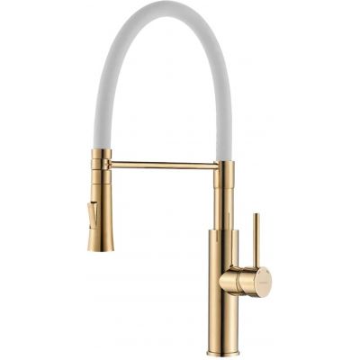 Bateria kuchenna stojąca biała-złoto/stare złoto BQHG78D Kuchinox Shire