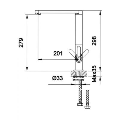 Kohlman Boxine QB150B bateria umywalkowa stojąca