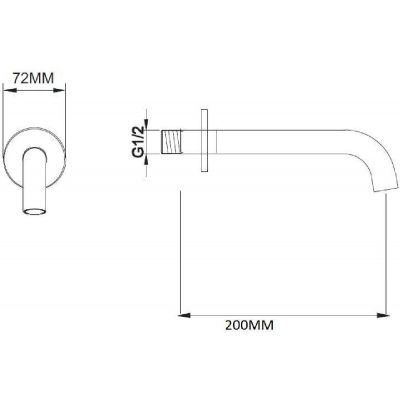 Wylewka do baterii wannowej QW230AG Kohlman