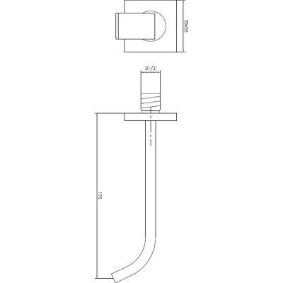 Kohlman QW230N wylewka do baterii umywalkowa chrom