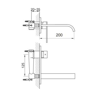 Kohlman Nexen-S SQW188U bateria umywalkowa podtynkowa