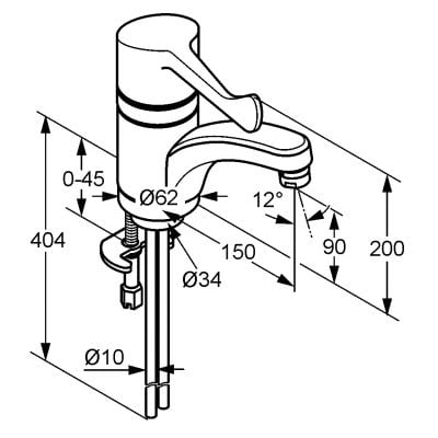 Kludi Medi Care 341130534 bateria umywalkowa stojąca chrom
