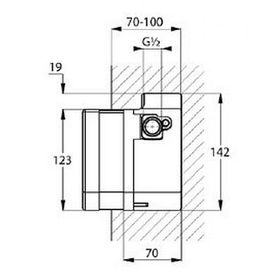 Element podtynkowy baterii 38003 Kludi Zenta