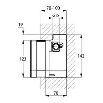 Element podtynkowy baterii 38004 Kludi Zenta