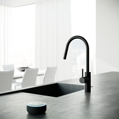 Bateria kuchenna stojąca czarna 423006677 Kludi E-Go Voice