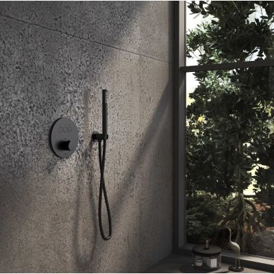 Bateria wannowo-prysznicowa podtynkowa z termostatem czarna 19044003SM Kronenbach Smart Push
