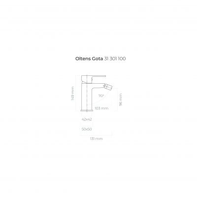 Bateria bidetowa stojąca chrom 31301100 Oltens Gota