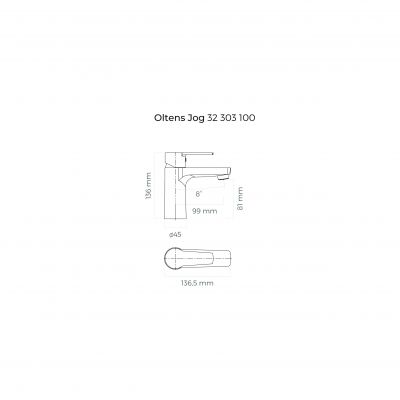 Bateria umywalkowa stojąca chrom 32303100 Oltens Jog