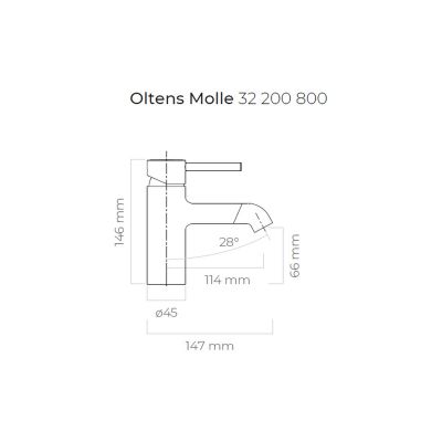 Bateria umywalkowa stojąca złoty połysk 32200800 Oltens Molle
