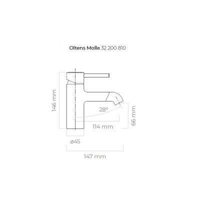 Bateria umywalkowa stojąca złoty szczotkowany 32200810 Oltens Molle
