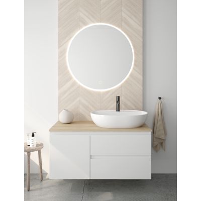 Umywalka 51x39 cm owalna nablatowa biała 41813000 Oltens Hamnes