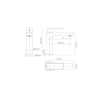 Bateria umywalkowa stojąca grafit 32204400 Oltens Hadsel