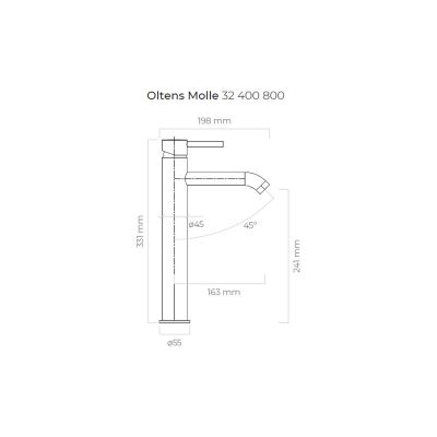 Bateria umywalkowa stojąca złoty szczotkowany 32400810 Oltens Molle