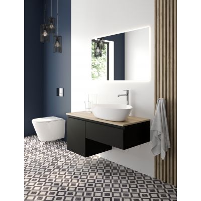 Przycisk spłukujący do wc czarny mat/chrom/czarny mat 57101300 Oltens Torne