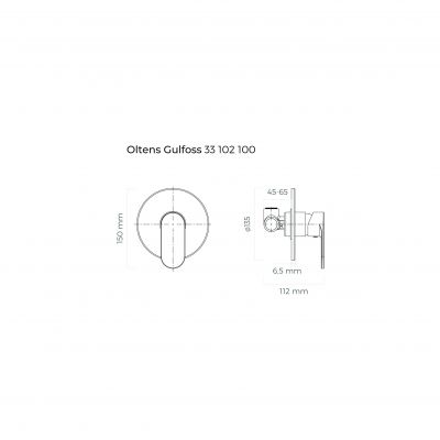 Bateria prysznicowa podtynkowa chrom 33102100 Oltens Gulfoss