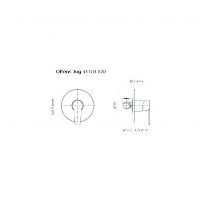 Bateria prysznicowa podtynkowa chrom 33103100 Oltens Jog