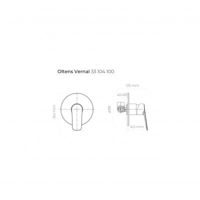 Bateria prysznicowa podtynkowa chrom 33104100 Oltens Vernal