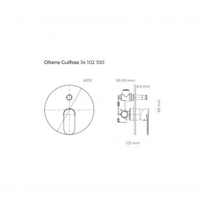 Bateria wannowo-prysznicowa podtynkowa chrom 34102100 Oltens Gulfoss