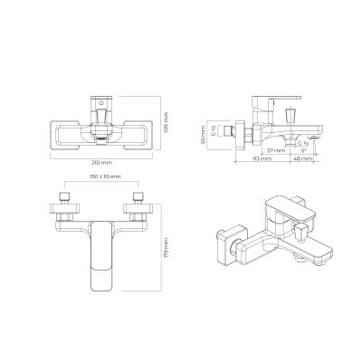 Zestaw Oltens 34006100, 37111100, 37200100, 37300100