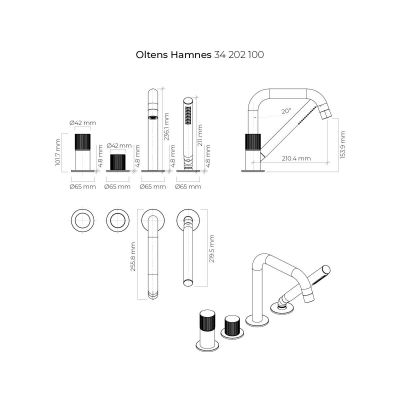 Bateria wannowo-prysznicowa nawannowa chrom 34202100 Oltens Hamnes