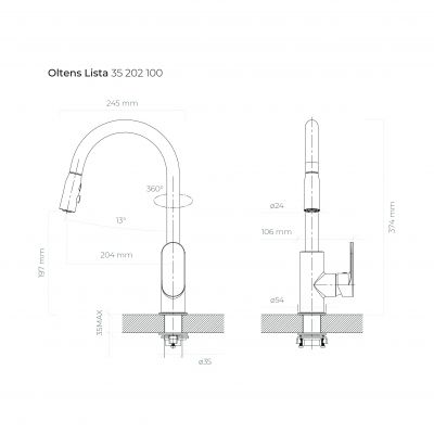 Zestaw Oltens 35202100, 71102300