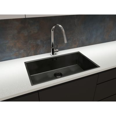 Zlewozmywak stalowy 76x44 cm czarny 71102300 Oltens Stalvask