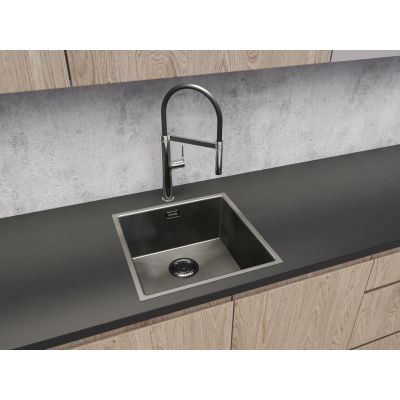 Zlewozmywak stalowy 44x44 cm czarny 71100300 Oltens Stalvask